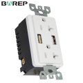 TR-BAS20-2USB Bases de enchufe de pared eléctricas personalizadas para el hogar